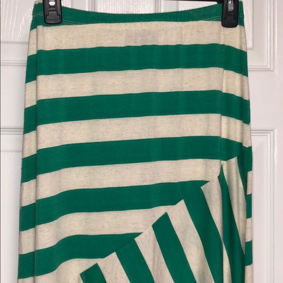 Dresses & Skirts - Women’s Green and Beige striped maxi skirt size S